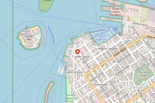 Map showing The Conch Shack in Key West