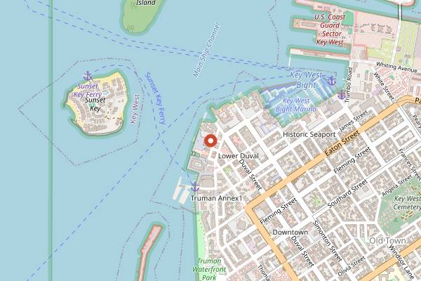 Map showing El Meson de Pepe in Key West