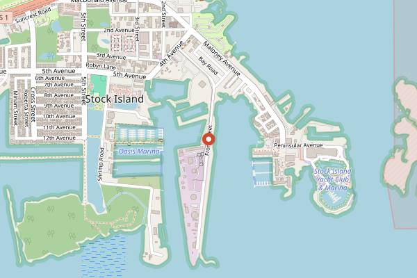 Map showing Hogfish Bar & Grill in Key West