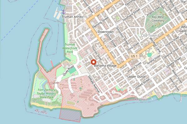 Map showing Santiago's Bodega in Key West