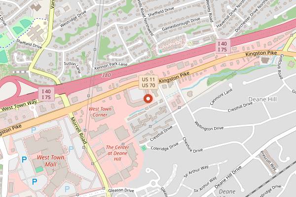 Map showing Stir Fry Cafe in Knoxville