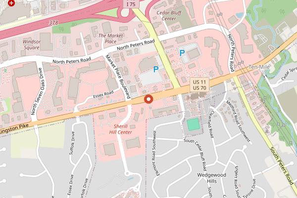 Map showing Dixie Lee Farmers Market in Knoxville