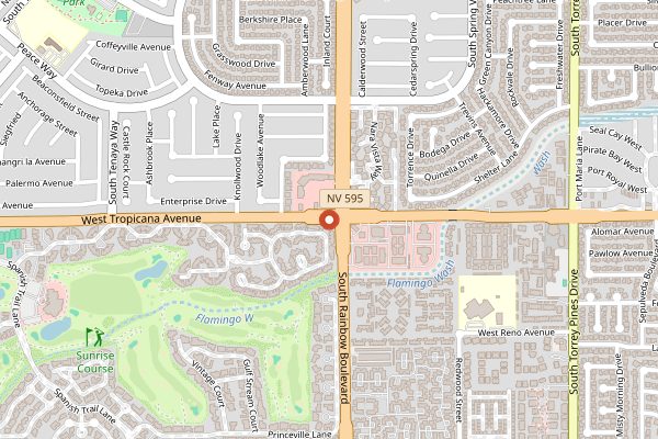 Map showing The Cupcakery in Las Vegas