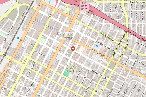 Map showing VegeNation Bakery in Las Vegas