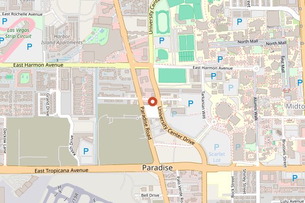 Map showing Double Down Saloon in Las Vegas