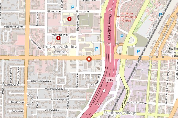 Map showing Frankie's Tiki Room in Las Vegas