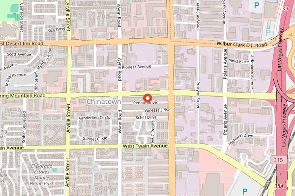 Map showing The Golden Tiki in Las Vegas