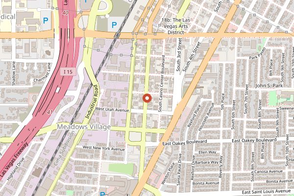 Map showing Bad Beat Brewing (Arts District) in Las Vegas