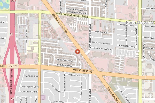 Map showing Big Dog's Draft House in Las Vegas