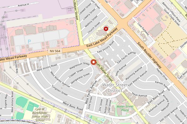 Map showing Lovelady Brewing (Water Street) in Las Vegas