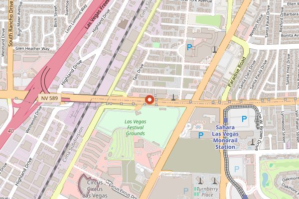Map showing Capriotti's Sandwich Shop (Sahara) in Las Vegas