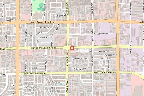 Map showing Crown Bakery in Las Vegas
