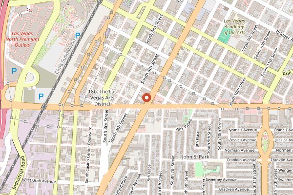 Map showing Doña Maria Tamales (Downtown) in Las Vegas