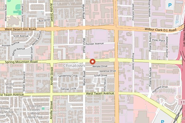Map showing Pho Kim Long in Las Vegas