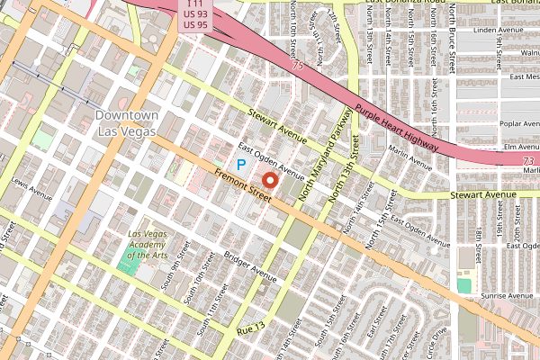 Map showing Mothership Coffee Roasters (Fremont) in Las Vegas