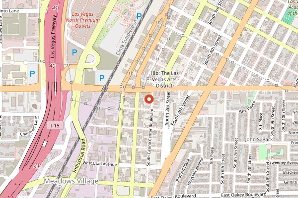 Map showing Vesta Coffee Roasters (Arts District) in Las Vegas