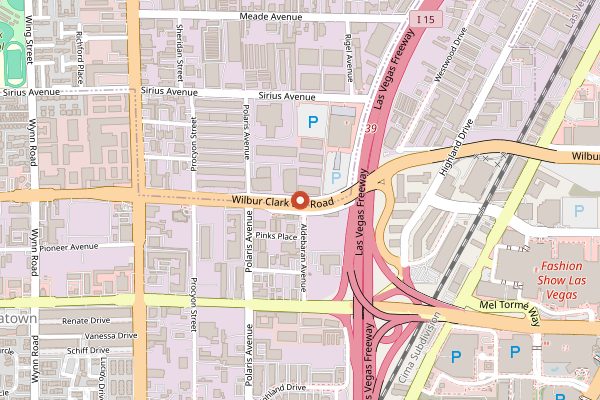 Map showing Lotus of Siam (Flamingo) in Las Vegas