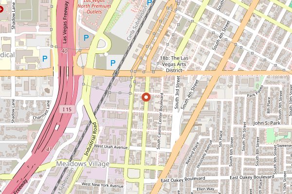 Map showing Main St Provisions in Las Vegas