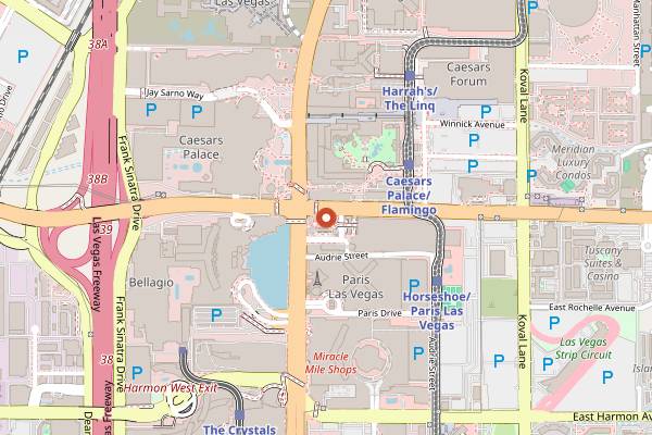 Map showing Istanbul Mediterranean in Las Vegas