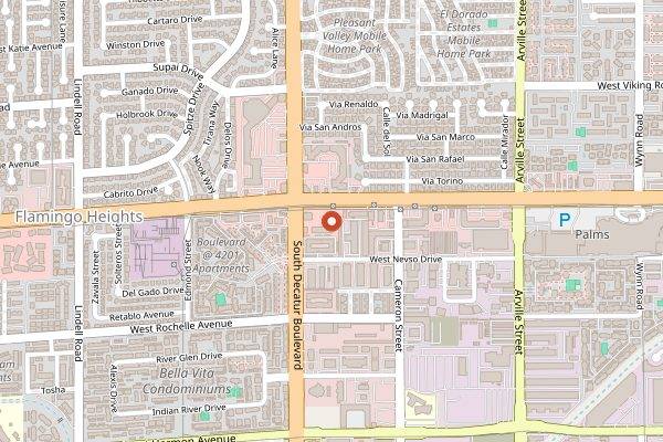 Map showing Jerusalem Chef's Table in Las Vegas