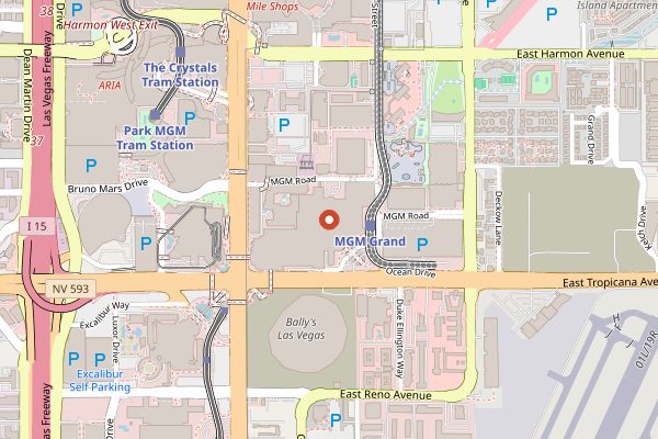 Map showing Joel Robuchon in Las Vegas