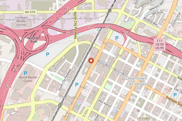 Map showing Secret Food Tours in Las Vegas