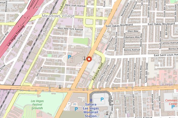 Map showing Secret Food Tours in Las Vegas