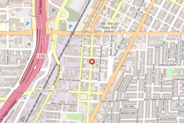 Map showing Soulbelly BBQ in Las Vegas