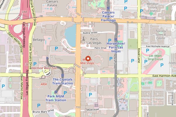 Map showing Earl of Sandwich (Planet Hollywood) in Las Vegas
