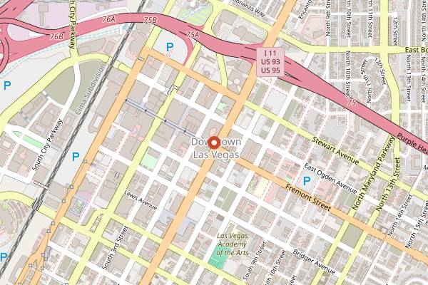 Map showing Don't Tell Mama in Las Vegas