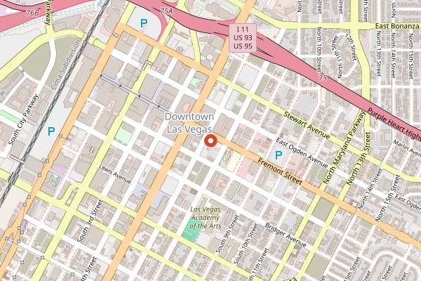 Map showing Fremont Country Club in Las Vegas