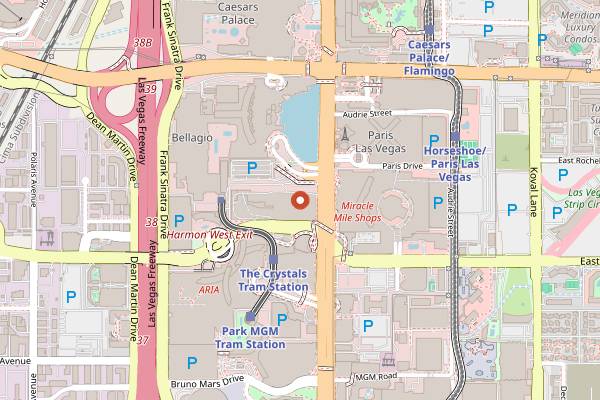 Map showing Ghost Donkey in Las Vegas