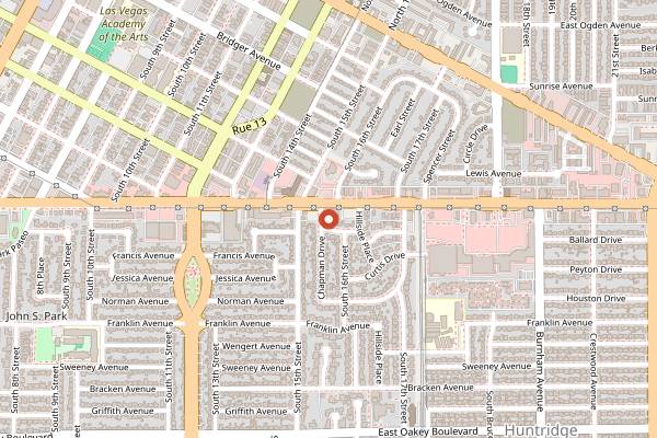 Map showing The Golden Tiki in Las Vegas