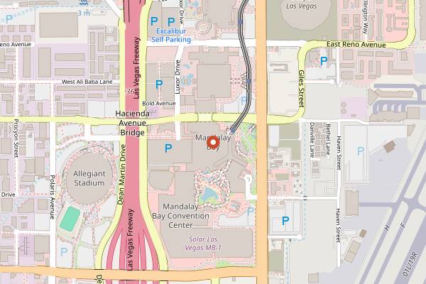 Map showing House of Blues in Las Vegas