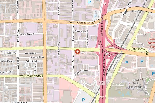 Map showing The Sand Dollar Lounge in Las Vegas