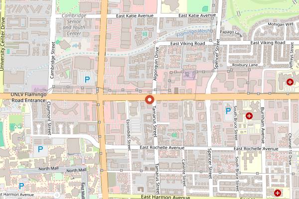 Map showing The Garage in Las Vegas