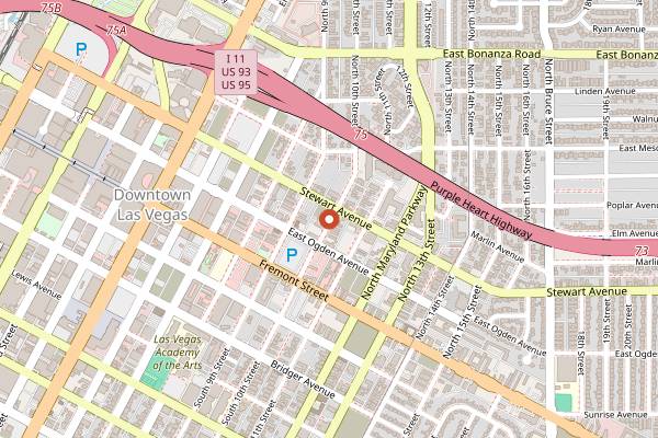 Map showing The Laundry Room in Las Vegas