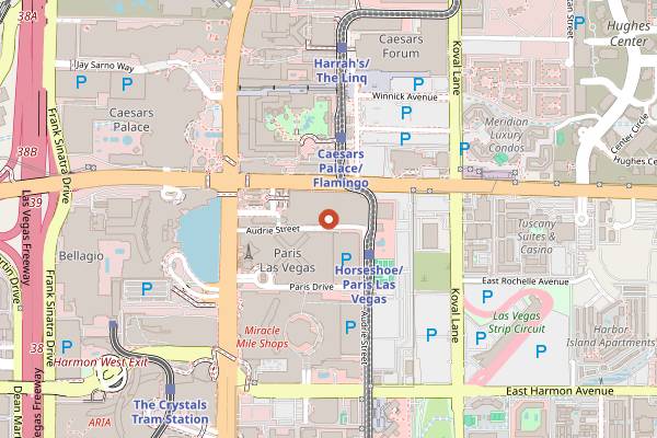 Map showing The Lock Speakeasy in Las Vegas