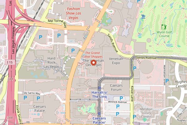 Map showing Estiatorio Milos in Las Vegas