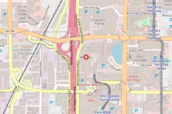Map showing Le Cirque in Las Vegas