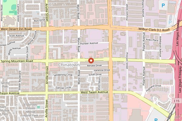 Map showing Lee's Sandwiches in Las Vegas