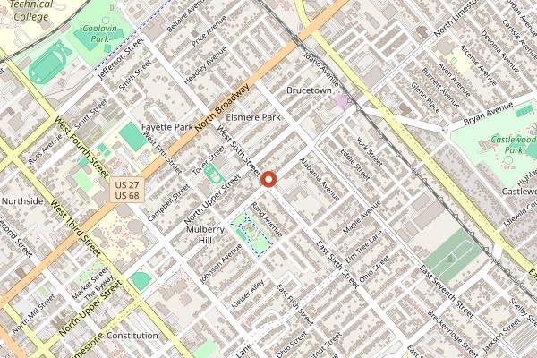 Map showing Al's Bar in Lexington
