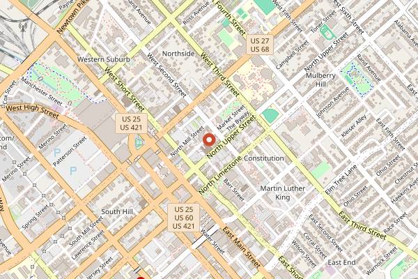Map showing Belle's Cocktail House in Lexington