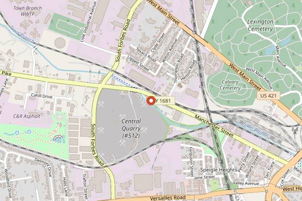 Map showing Ethereal Brewing in Lexington
