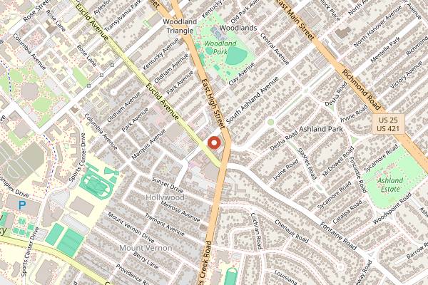 Map showing Char on Ashland in Lexington