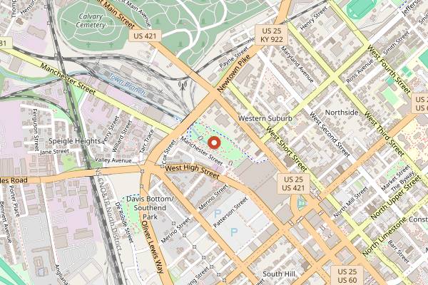 Map showing Crave Food + Music Festival in Lexington