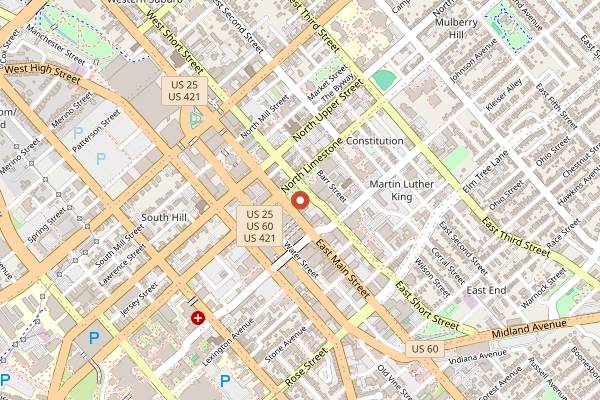 Map showing Festival Latino de Lexington in Lexington