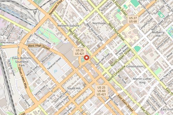 Map showing Tony's of Lexington in Lexington