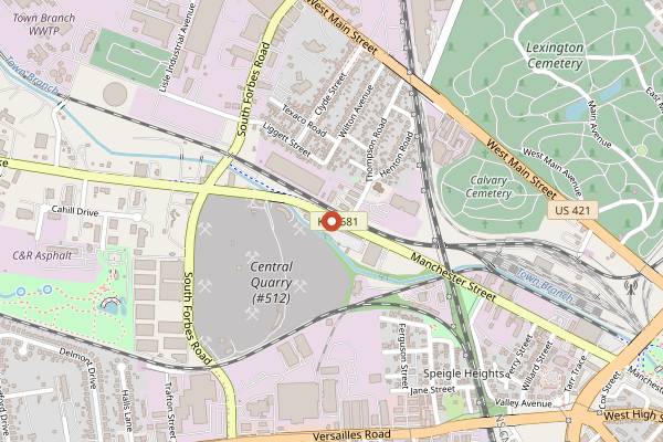 Map showing Crank & Boom Craft Ice Cream in Lexington