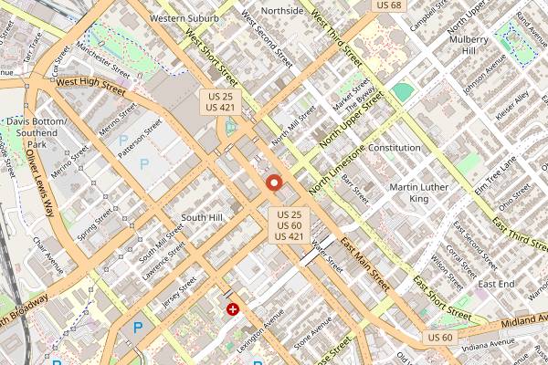 Map showing McCarthy's Irish Bar in Lexington